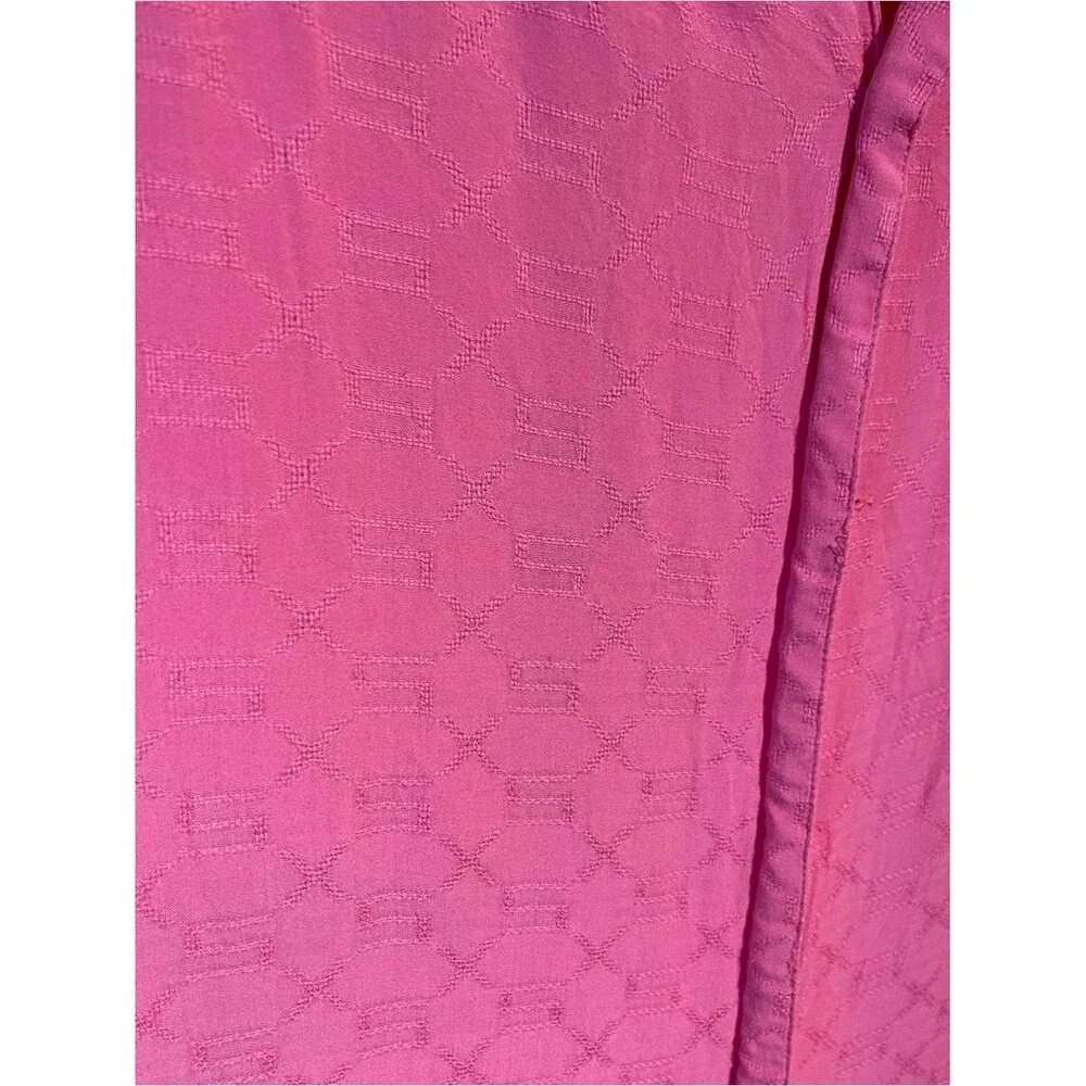 Savage × Fenty Monogram Voile Button Down Sleep Shirt Size XL Pink